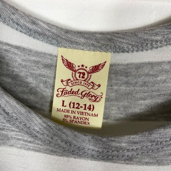 NWT Faded Glory Sleeveless Gray and White Midi Dress - Picture 4 of 5